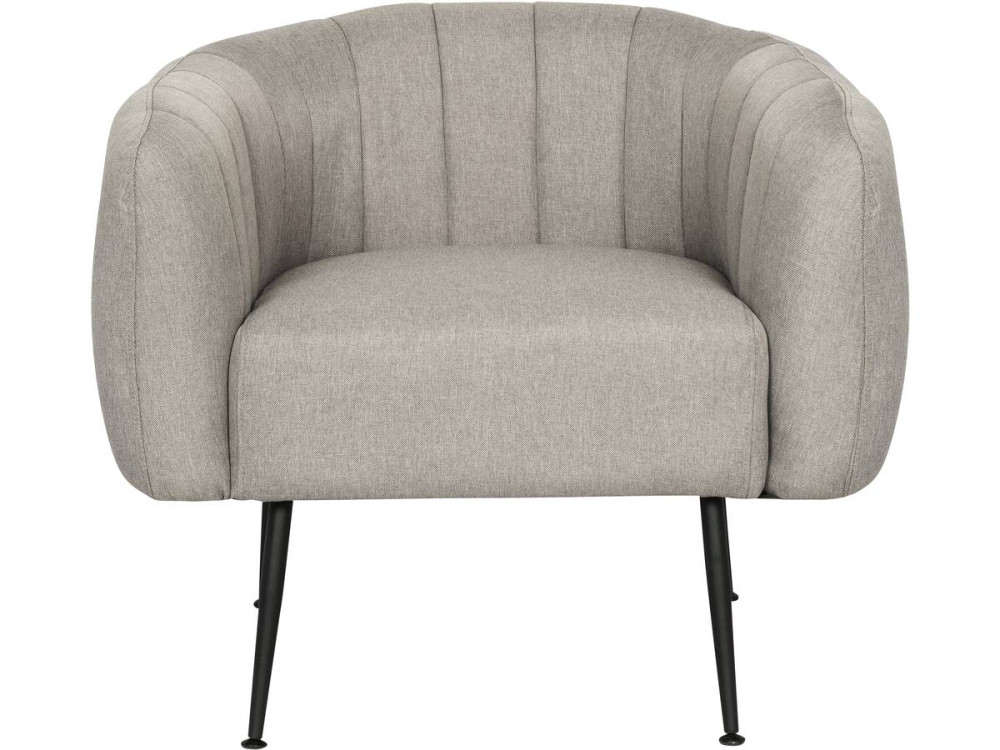 Sillón de tela "Diana" -  81 x 73 x 72 cm - Gris claro