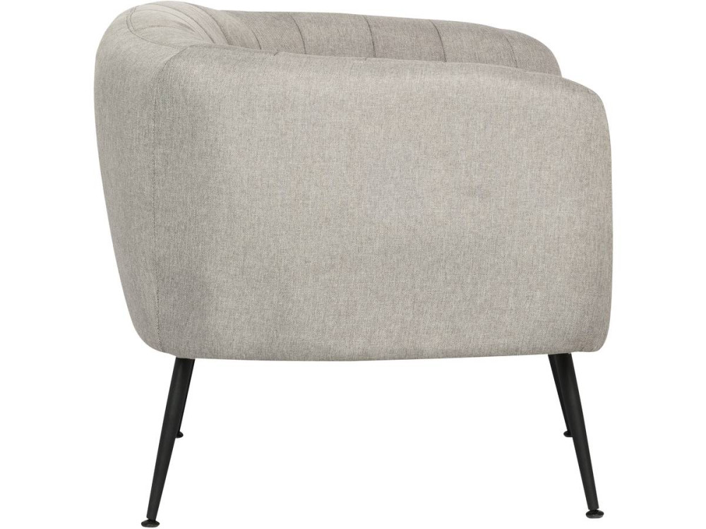 Sillón de tela "Diana" -  81 x 73 x 72 cm - Gris claro