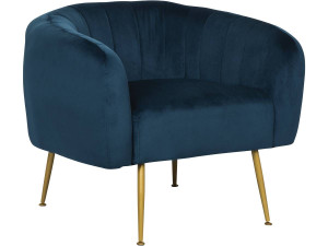 Sillón de tela "Diana" -  81 x 73 x 72 cm - Azul