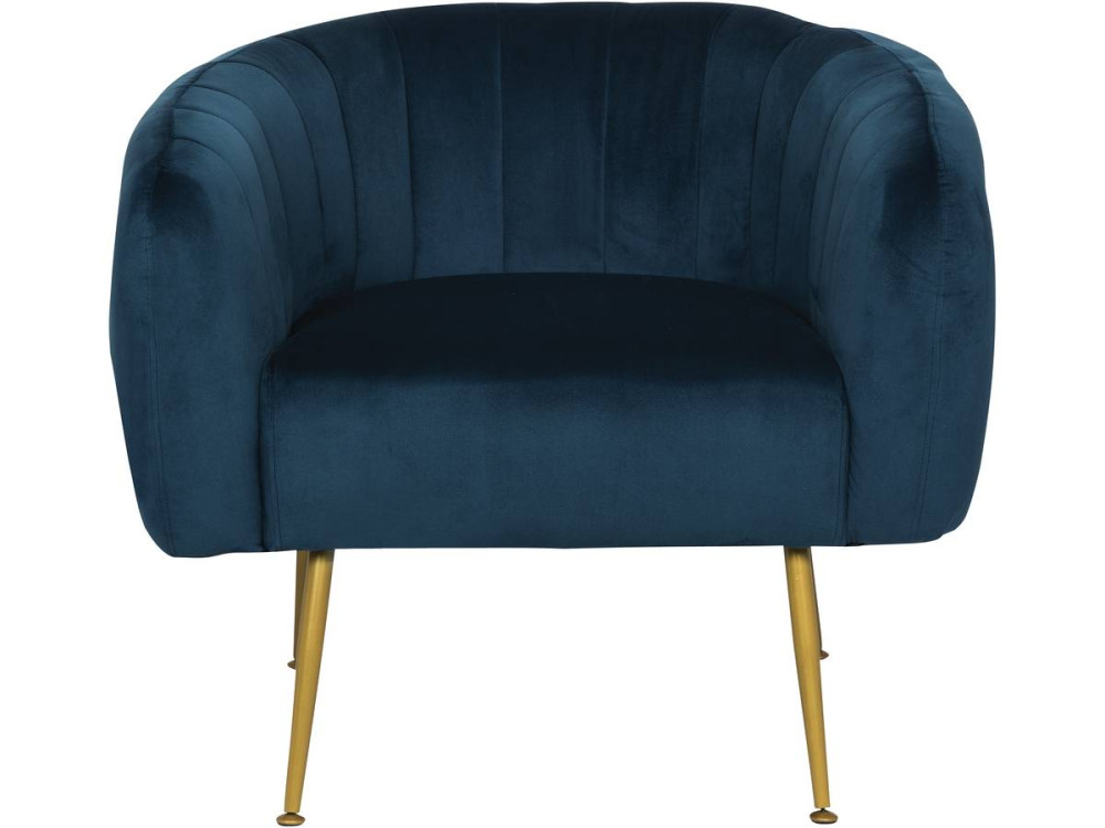 Sillón de tela "Diana" -  81 x 73 x 72 cm - Azul