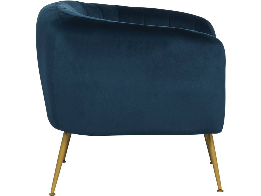 Sillón de tela "Diana" -  81 x 73 x 72 cm - Azul