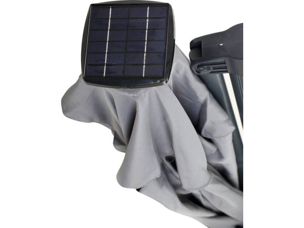 Parasol de jardin LED Alu "Sun 4 Luxe" - Rectangular -  3 x 4 m - Gris