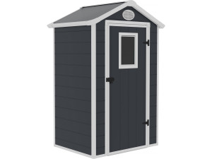 Caseta de jardín de resina "Texas" - kit de anclaje incluido - 1,34 m² - Antracita