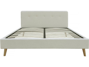 Nemo" cama de tela bouclette 140x190 - Crema