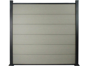 Kit vallas 8m en composite y aluminio - Kit de fijación incluido  - Gris