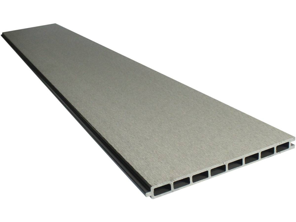 Kit de valla 1.6m - Composite y aluminio - Kit de fijación - Gris