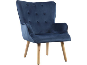 Sillón estilo escandinavo "Odense" -  73 x 81 x 92.5 cm - Azul