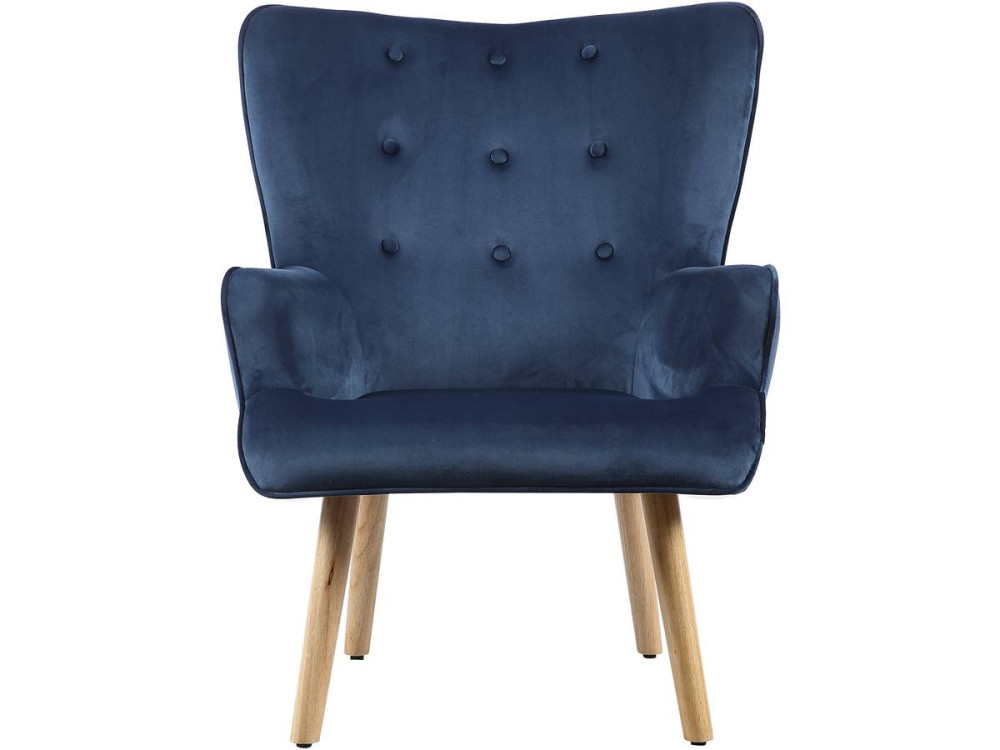 Sillón estilo escandinavo "Odense" -  73 x 81 x 92.5 cm - Azul