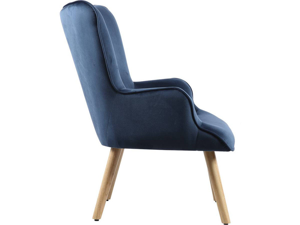 Sillón estilo escandinavo "Odense" -  73 x 81 x 92.5 cm - Azul