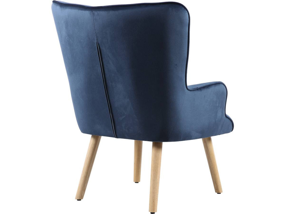 Sillón estilo escandinavo "Odense" -  73 x 81 x 92.5 cm - Azul