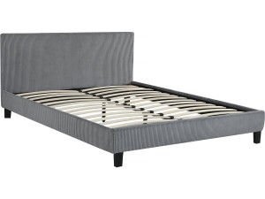 Cama de pana "Ambre" - 160 x 200 - Gris
