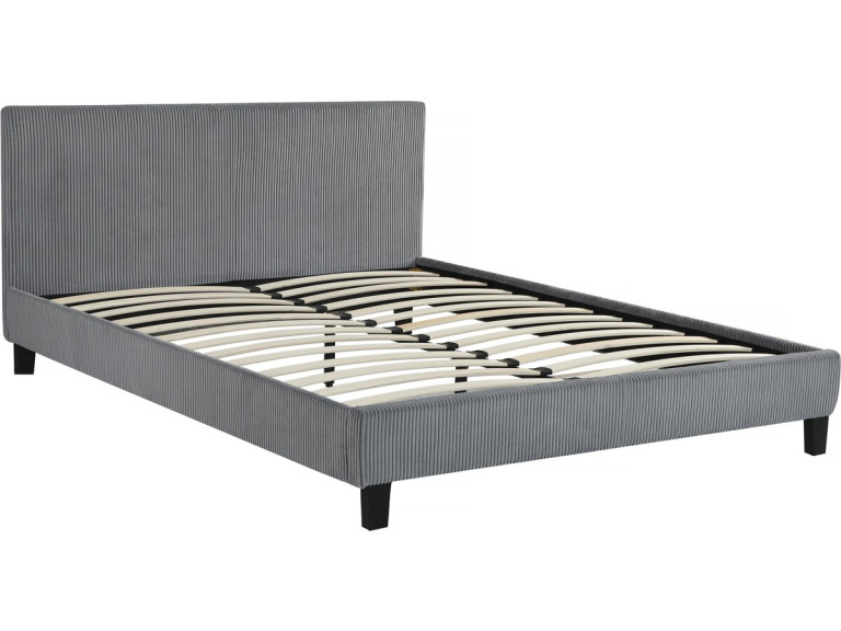 Cama de pana "Ambre" - 160 x 200 - Gris