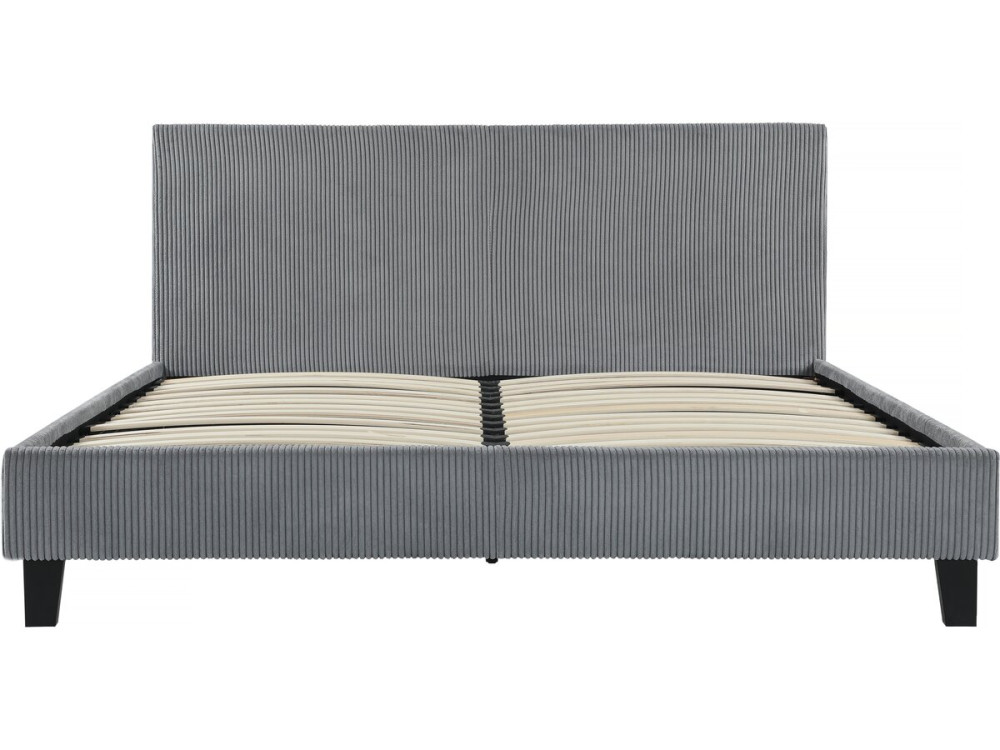 Cama de pana "Ambre" - 160 x 200 - Gris