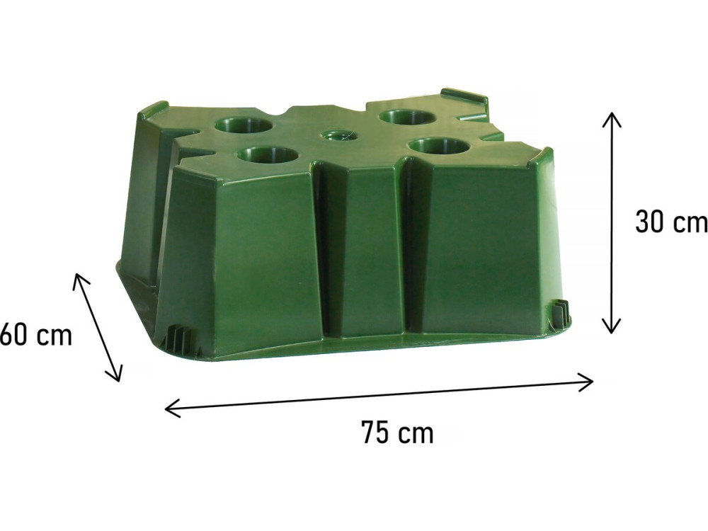 Base para depósito recuperador de agua de 500 L - 75 x 60 x 30 cm - Verde