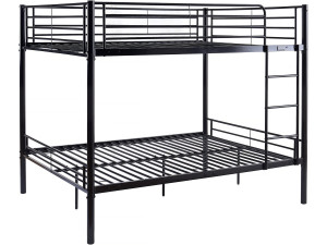 Litera doble "Adam" - Somier incluido - 140 x 190 cm - Negro