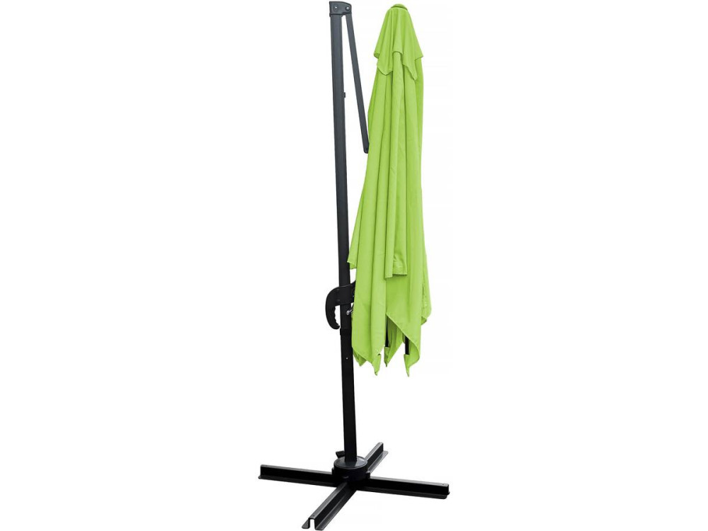 Sombrilla de jardin "Soleil" - Cuadrada - 2.5 x 2.5 m - Verde + Funda protectora