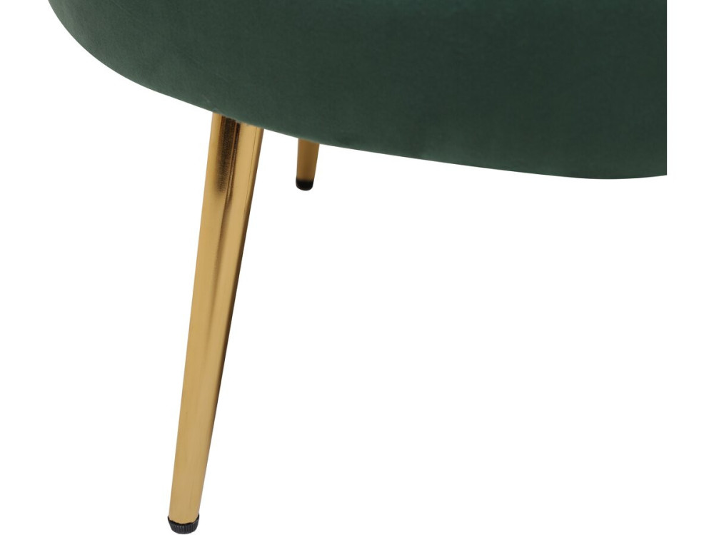 Sillón de terciopelo "Floria" - 75 x 68 x 77,5cm - Verde
