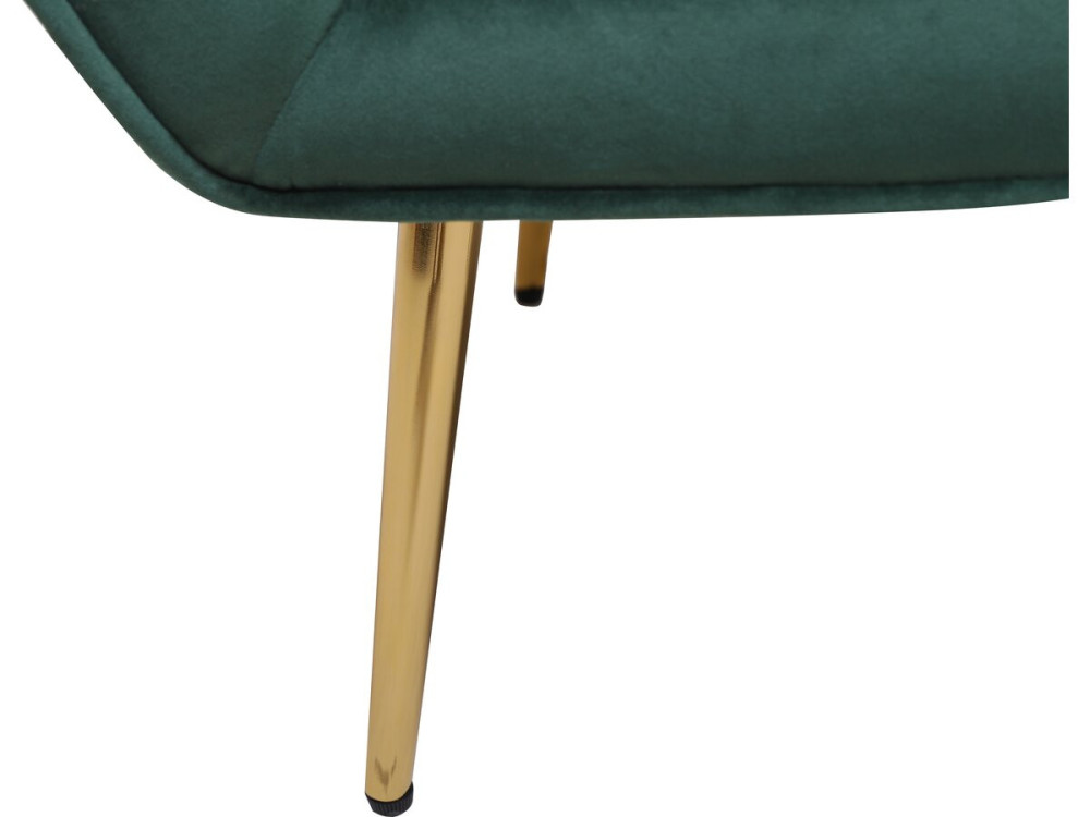 Sillón de terciopelo "Austin" - 79 x 71 x 79,5 cm - Verde