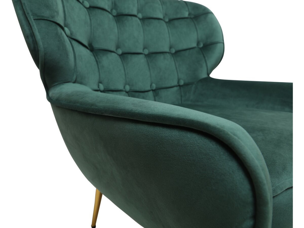 Sillón de terciopelo "Austin" - 79 x 71 x 79,5 cm - Verde