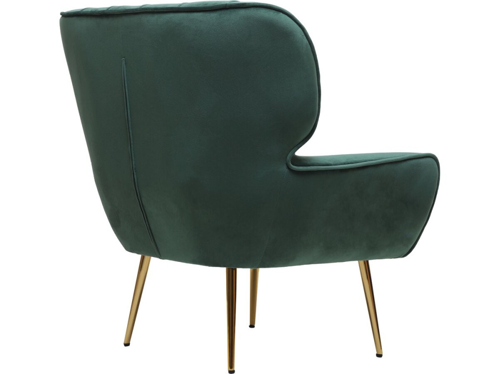 Sillón de terciopelo "Austin" - 79 x 71 x 79,5 cm - Verde