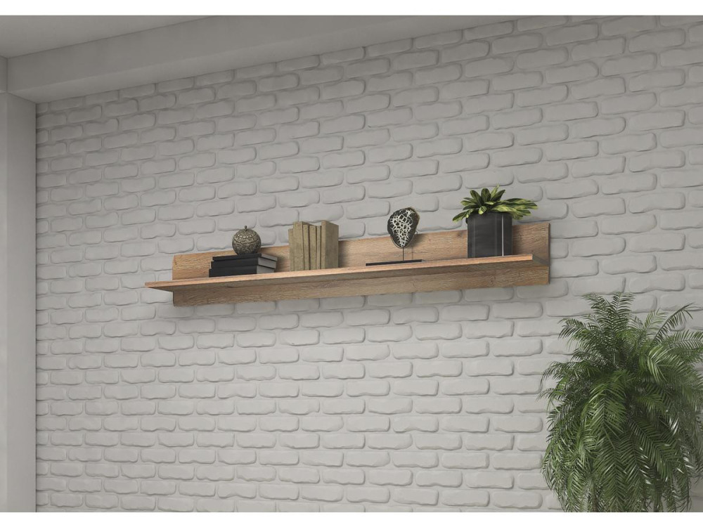 Estantería corta "TULSA WM" - 22 x 160 x 22 cm - Roble