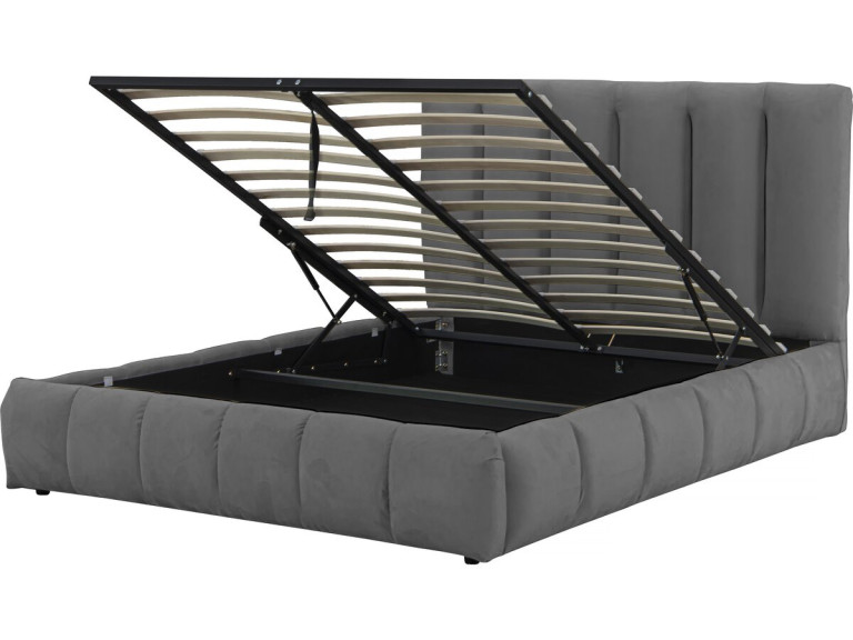Cama "Annie" con arcón 160 x 200 cm - Gris