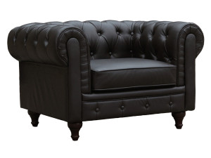Sillón Chesterfield "Aliza" - Marron