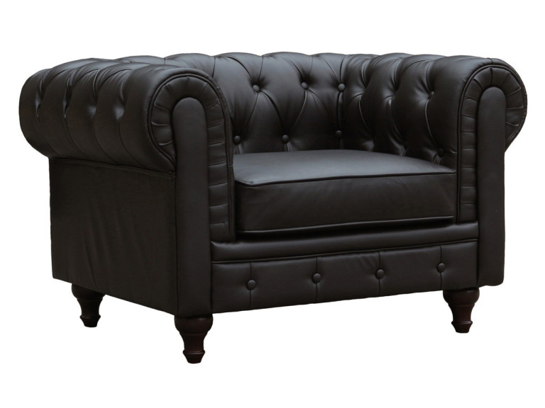 Sillón Chesterfield "Aliza" - Marron