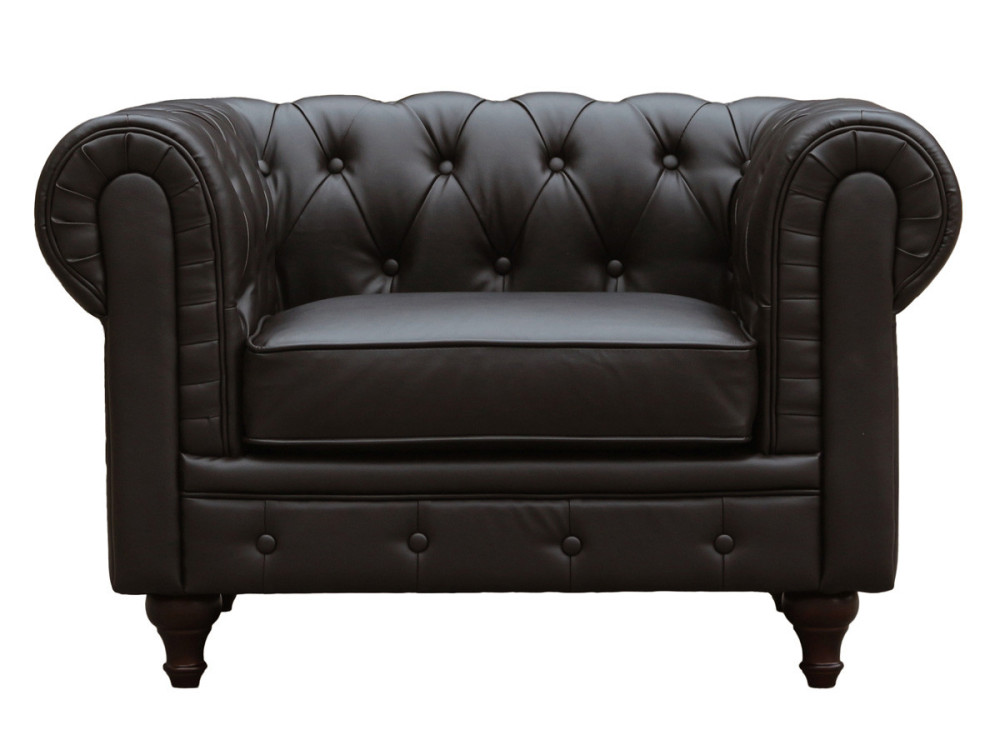 Sillón Chesterfield "Aliza" - Marron