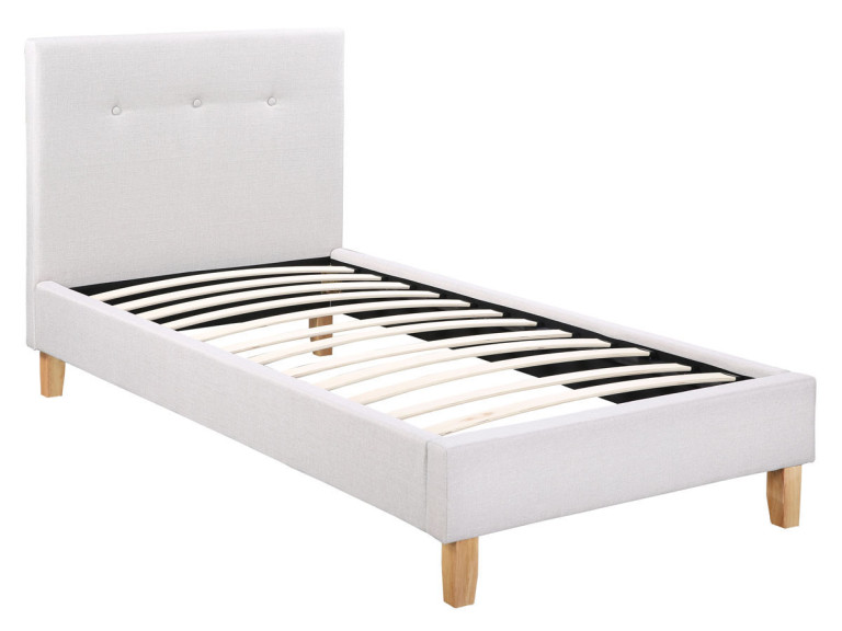 Cama "Elise" - 90 x 190 cm - Gris claro