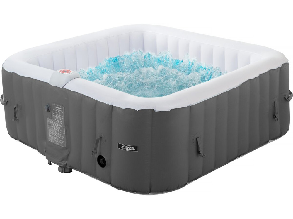 Spa hinchable "RIVIERA" de PVC - 4 plazas - Gris/blanco