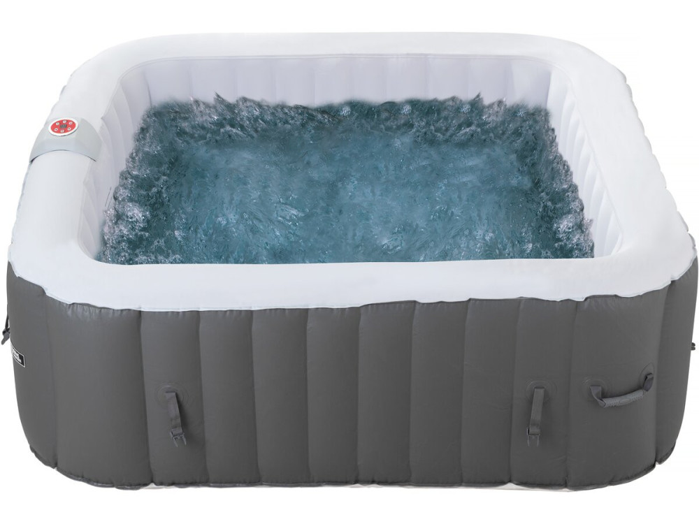 Spa hinchable "RIVIERA" de PVC - 4 plazas - Gris/blanco