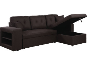 Sofá esquinero convertible "Axel" Couleur Marron