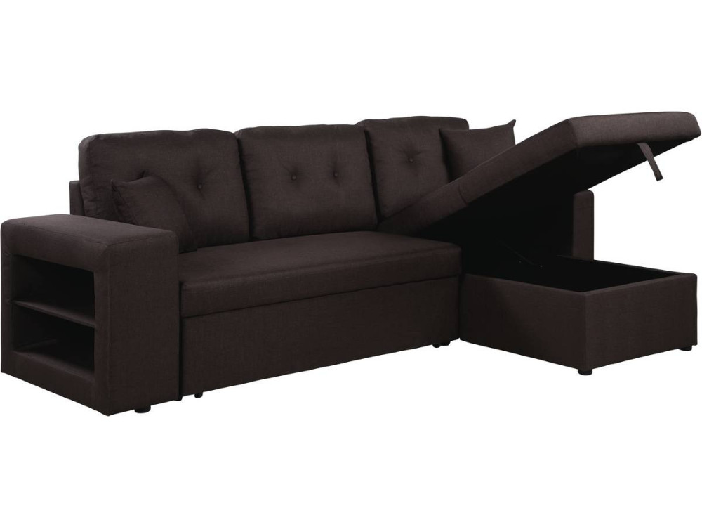 Sofá esquinero convertible/reversible  "Axel" - Marron