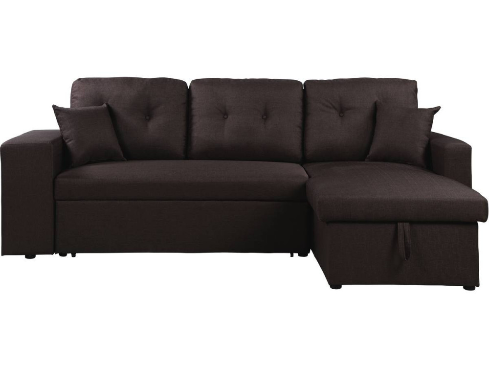 Sofá esquinero convertible/reversible  "Axel" - Marron