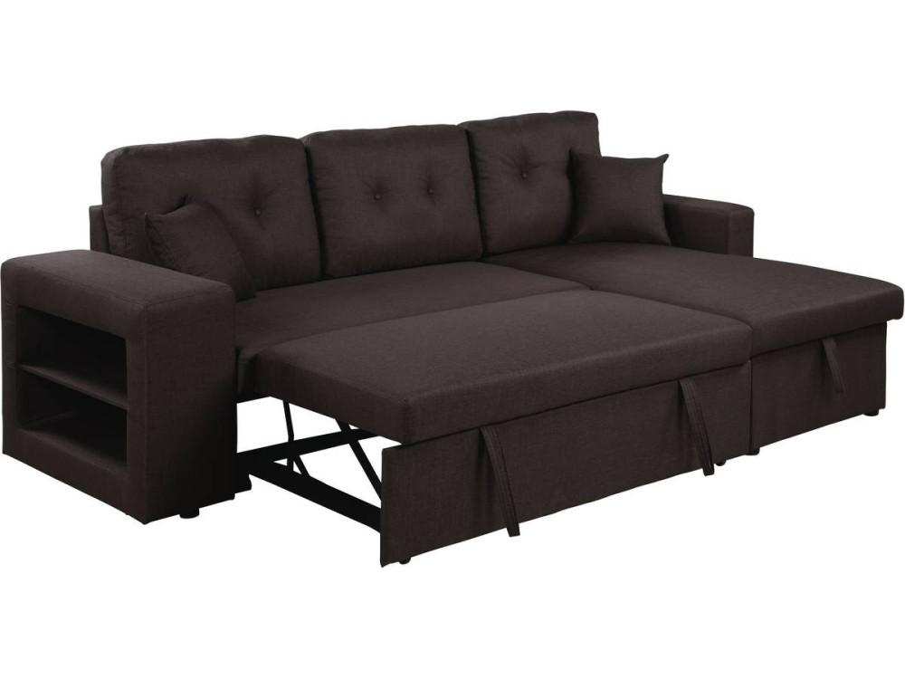 Sofá esquinero convertible/reversible  "Axel" - Marron
