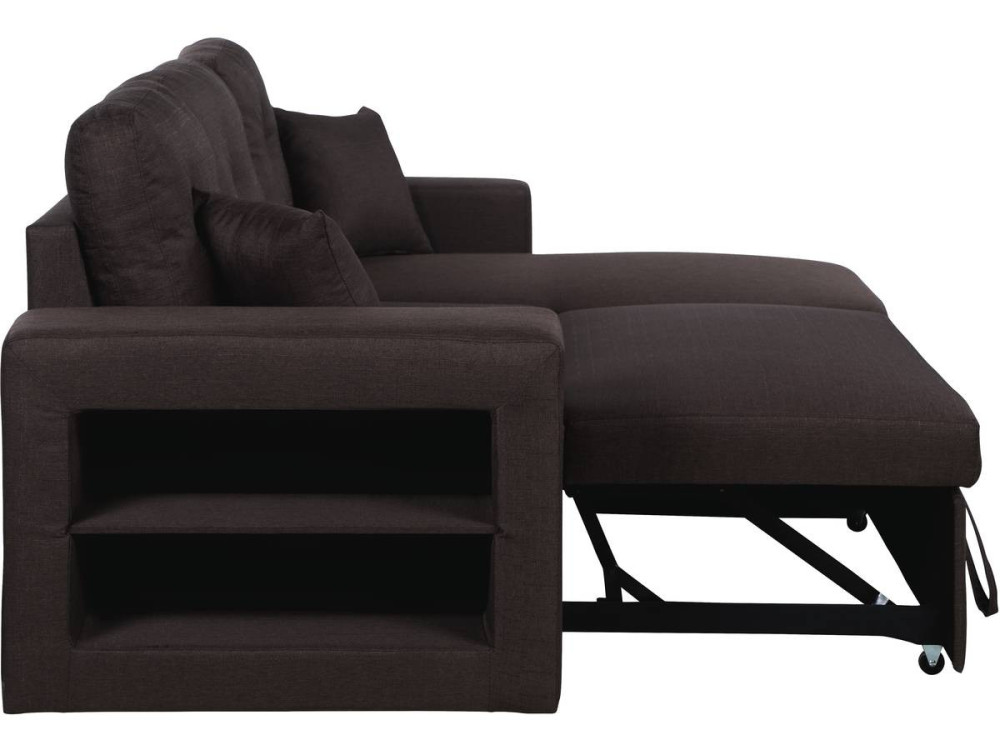 Sofá esquinero convertible/reversible  "Axel" - Marron