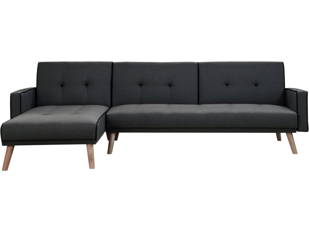 Sofá esquinero "Jules" - 3 plazas - Gris oscuro