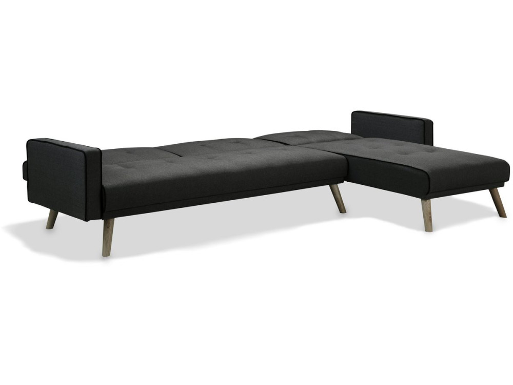 Sofá esquinero "Jules" - 3 plazas - Gris oscuro