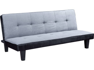 Sofá cama - "John" - 3 plazas - Microfibra - Gris