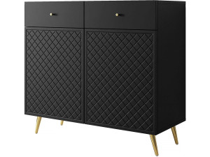 Aparador - "Temerra" - 100 x 42 x 92 cm - Negro