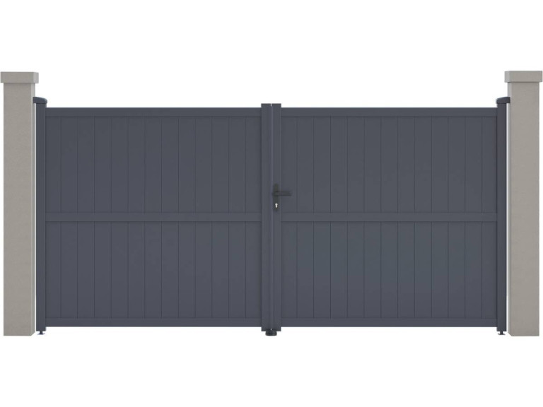 Porton jardin "Maurice" - 349.5 x 155.9 cm - Gris