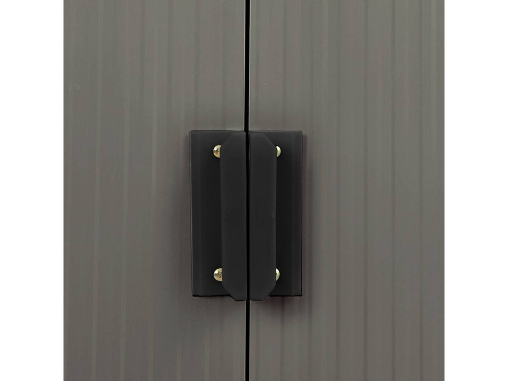 Caseta de metal Dallas 15,16 m² con leñero