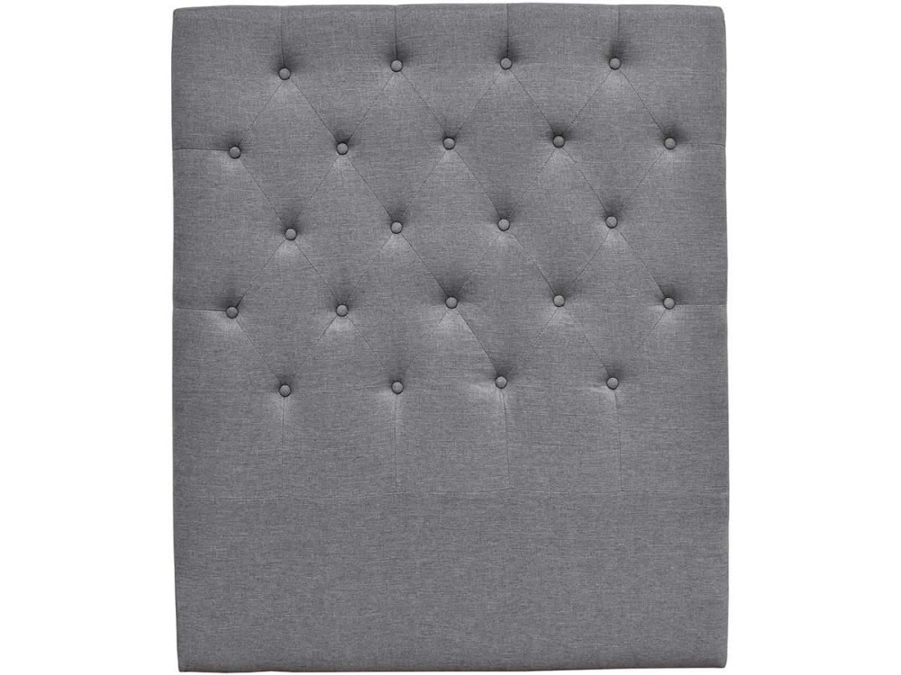 Cabecero de cama acolchado  90 cm "DÉCO" en tela - Gris
