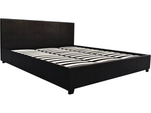 Cama en PVC "Carla"- 180 x 200 Negro