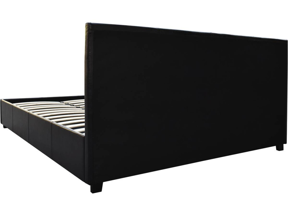Cama en PVC "Carla"- 180 x 200 Negro