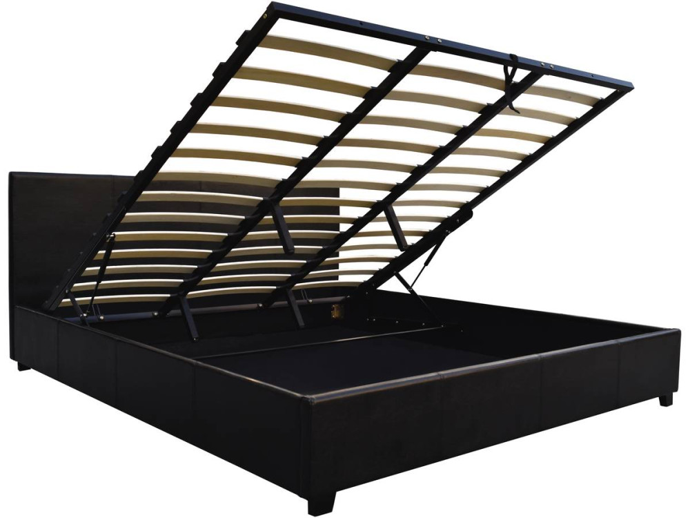 Cama en PVC "Carla"- 180 x 200 Negro