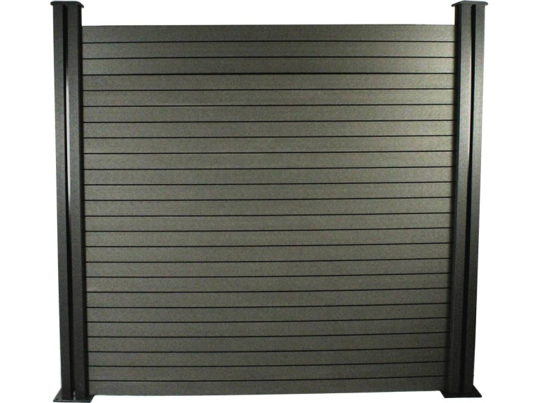 Kit de valla 4.8m composite - Kit de fijación  - Gris oscuro