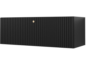 Mueble TV suspendido "Waldi Riflo" - 100 x 34 x 40 cm - Negro