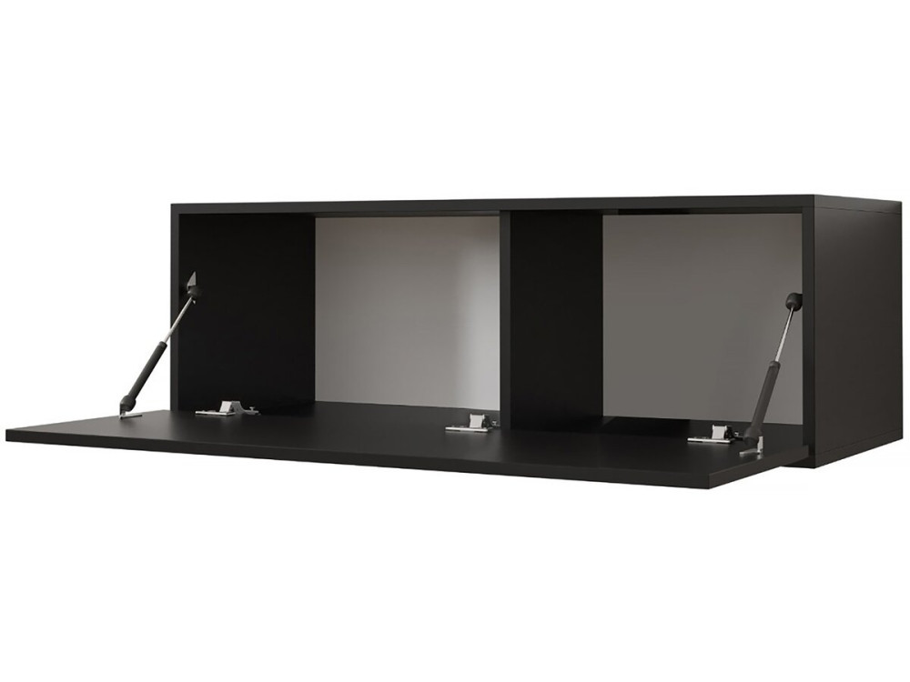 Mueble TV suspendido "Waldi Riflo" - 100 x 34 x 40 cm - Negro